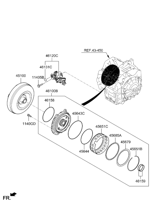 2022 Kia Telluride Oil Pump & Torque Converter-Auto Diagram