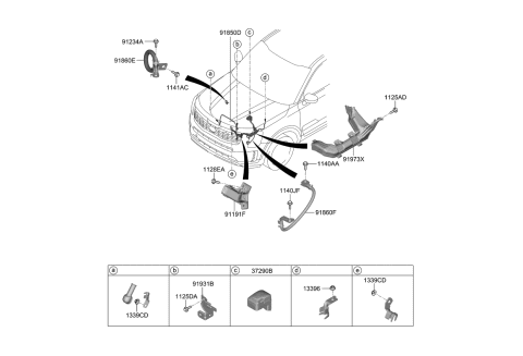 2021 Kia Telluride Pad U Diagram for 91862S9010