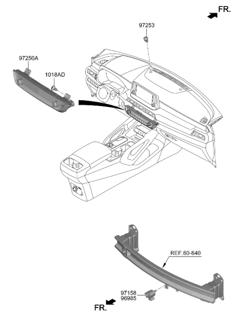 2022 Kia Telluride CONTROL ASSY-HEATER Diagram for 97250S9320FHV