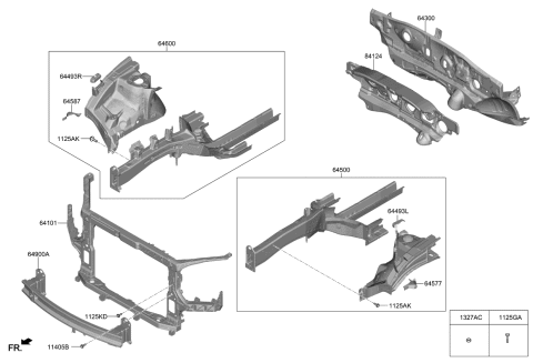 2022 Kia Telluride Pad U Diagram for 64900S9000