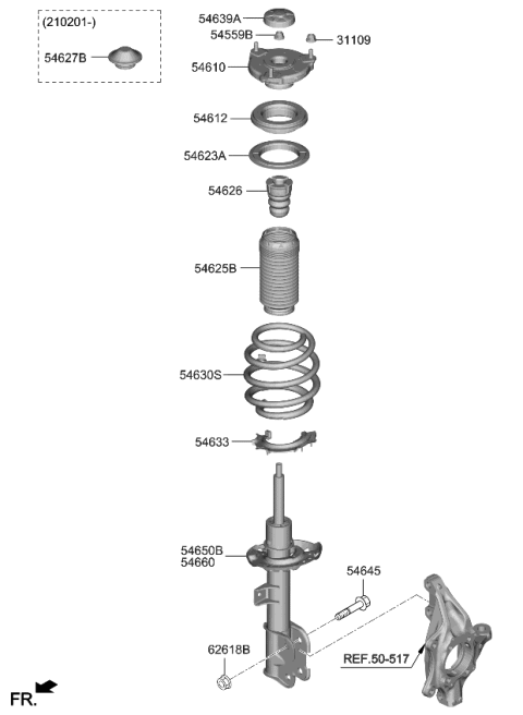 2021 Kia Telluride Pad U Diagram for 54610S2000