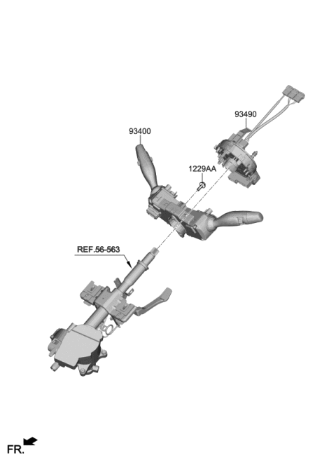 2022 Kia Telluride Switch Assembly-MULTIFUN Diagram for 93400S9760