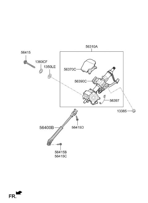 2022 Kia Telluride Pad U Diagram for 56310S9000