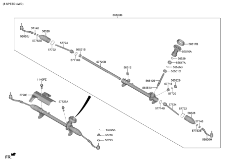 2020 Kia Telluride Power Steering Gear Box Diagram 2