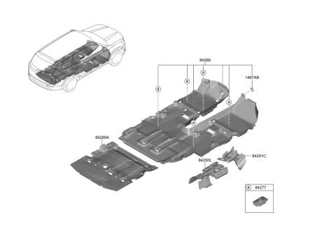 2021 Kia Telluride Pad U Diagram for 84265S9000WK