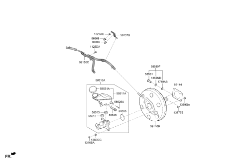 2021 Kia Telluride Reservoir-Master CYL Diagram for 58511C5150