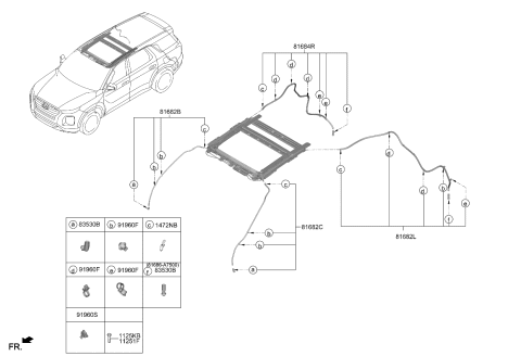 2022 Kia Telluride Hose Assembly-SUNROOF Dr Diagram for 816D0S9000
