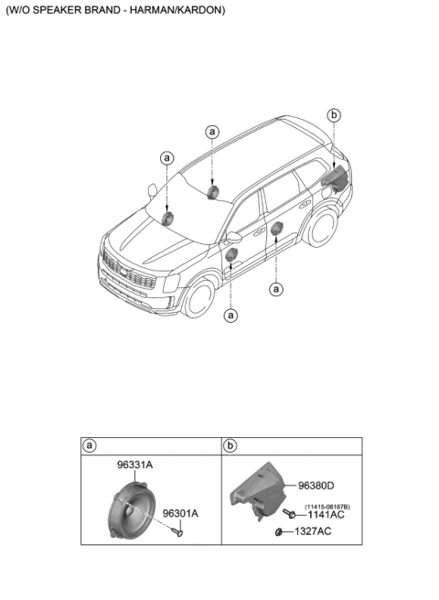 2021 Kia Telluride Speaker Diagram 1