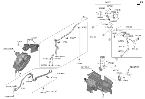 2021 Kia Telluride Hose-Water Inlet Diagram for 97321S9310
