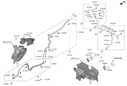 2021 Kia Telluride Hose-Water Outlet Diagram for 97322S9300