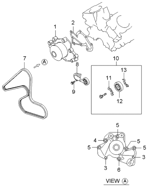 2005 Kia Sportage Coolant Pump Diagram 2