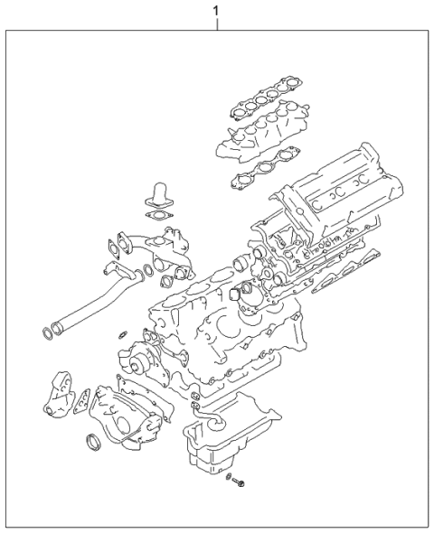 2006 Kia Sportage Gasket Kit-Engine OVEAUL Diagram for K0AD410270