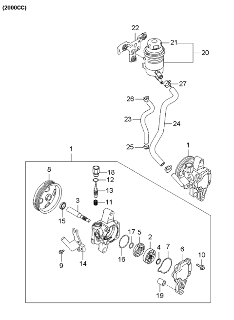 2006 Kia Sportage Hose-Return Diagram for 575432E001