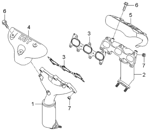 2006 Kia Sportage Exhaust Manifold Diagram 2