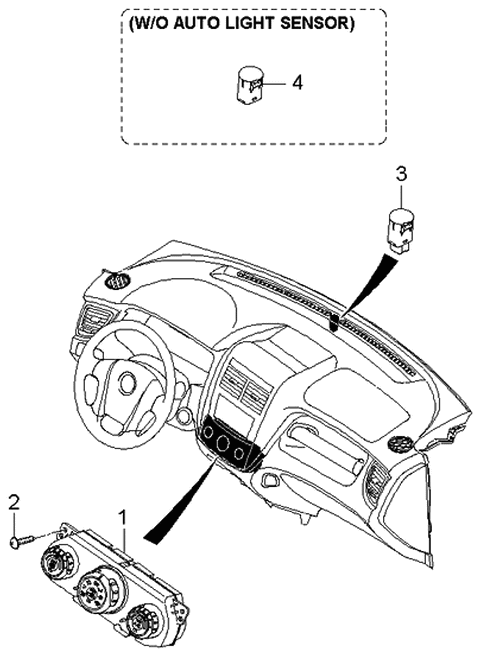 2005 Kia Sportage Heater System-Heater Control Diagram