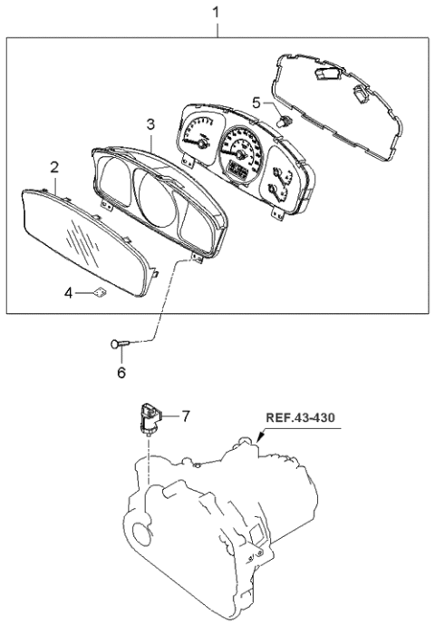 2006 Kia Sportage Plate-Window Diagram for 943601F500