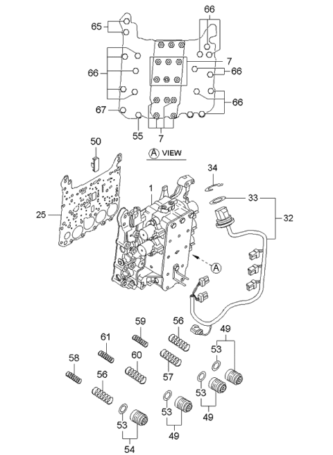 2006 Kia Sportage Produced Before SEP.2006 Transmission Valve Body Diagram 2