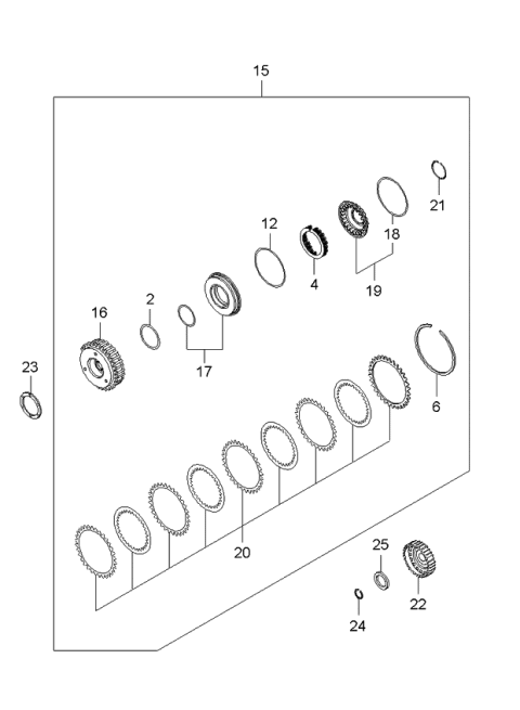 2006 Kia Sportage Produced Before SEP.2006 Transaxle Clutch-Auto Diagram 4