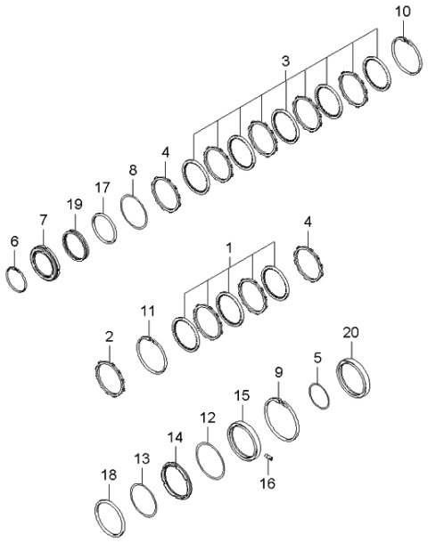 2006 Kia Sportage Produced Before SEP.2006 Transaxle Brake-Auto Diagram 2
