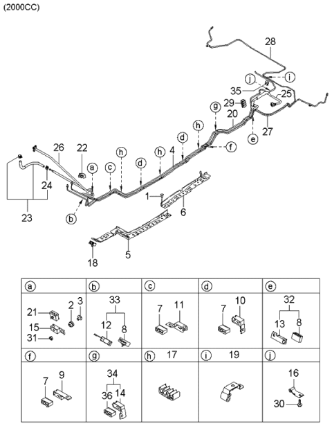 2005 Kia Sportage Rivet Diagram for 1410104076