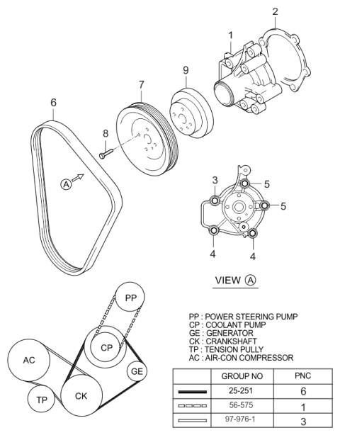 2006 Kia Sportage Coolant Pump Diagram 1