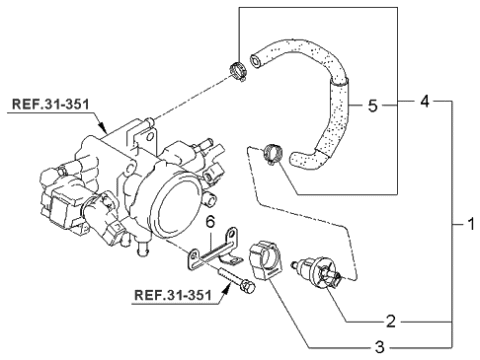 2006 Kia Sportage Hose-Vapor Diagram for 2902437500