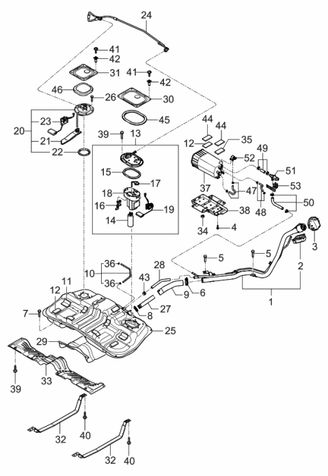 2006 Kia Sportage Fuel Pump Complete Diagram for 311102E450