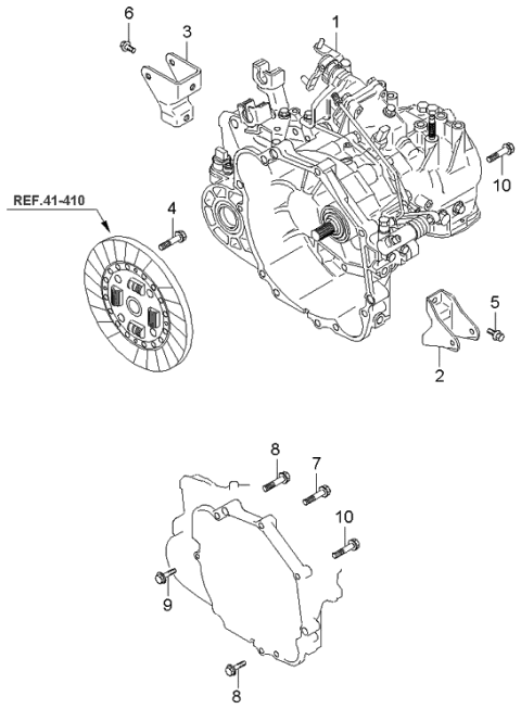 2006 Kia Sportage Transmission Assembly-Ma Diagram for 4300039964