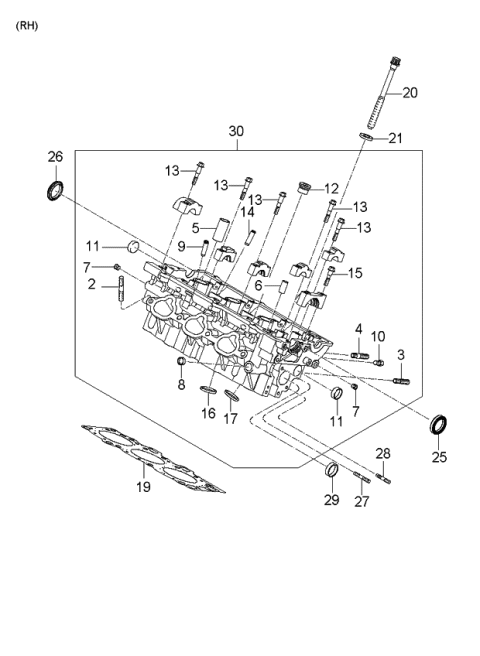 2005 Kia Sportage Cylinder Head Diagram 3