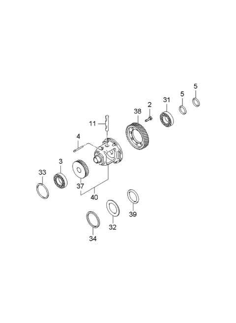 2006 Kia Sportage Produced Before SEP.2006 Transaxle Gear-Auto Diagram 3
