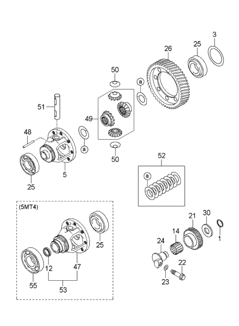 2006 Kia Sportage Produced Before SEP.2006 Transaxle Gear-Manual Diagram 2