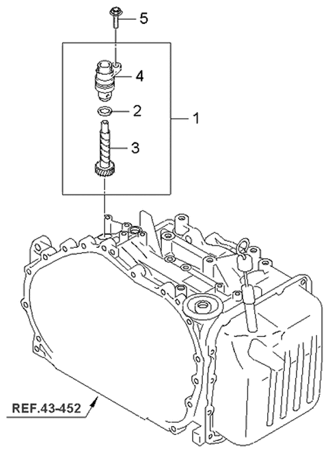2006 Kia Sportage Produced Before SEP.2006 Speedometer Driven Gear-Auto Diagram 2