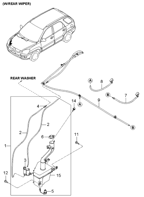 2006 Kia Sportage Windshield Washer Diagram 2