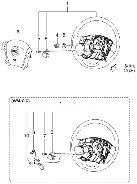 2006 Kia Sportage Steering Wheel Diagram 2