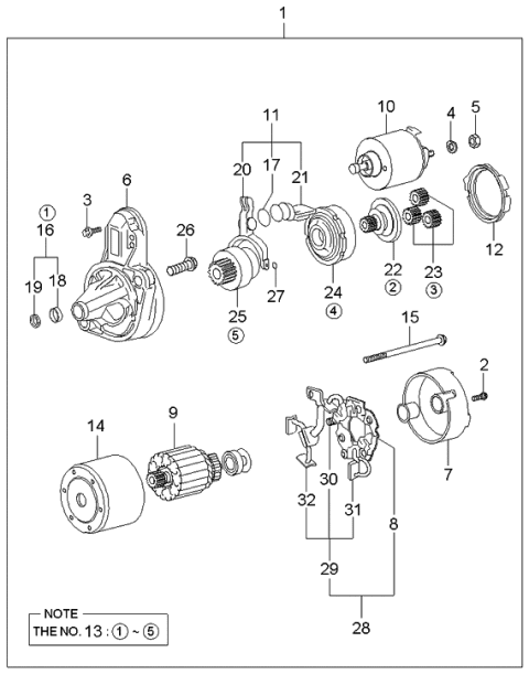 2005 Kia Sportage Starter Diagram 1