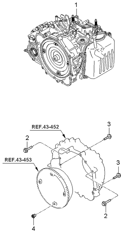 2005 Kia Sportage Transaxle Assy-Auto Diagram 2