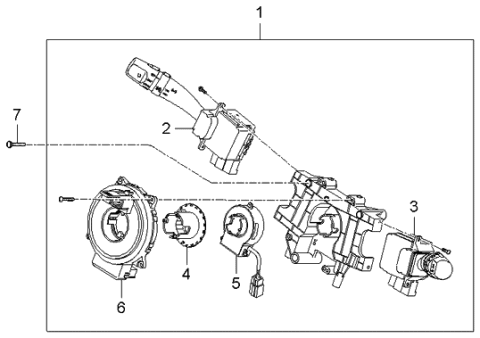 2006 Kia Sportage Lever Assembly-Lighting Diagram for 934101F010