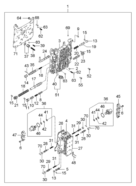 2006 Kia Sportage Produced Before SEP.2006 Transmission Valve Body Diagram 4