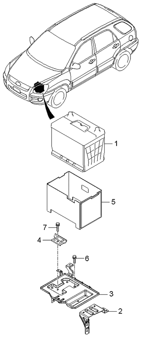 2006 Kia Sportage Battery Diagram