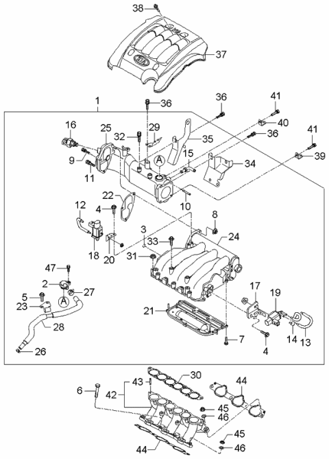 2006 Kia Sportage Bolt Washer Assembly Diagram for 1123308453