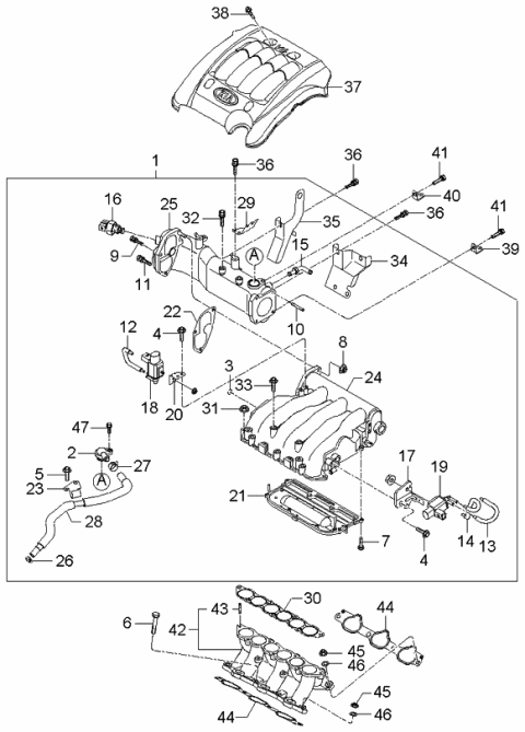 2006 Kia Sportage Bolt Diagram for 2921337100