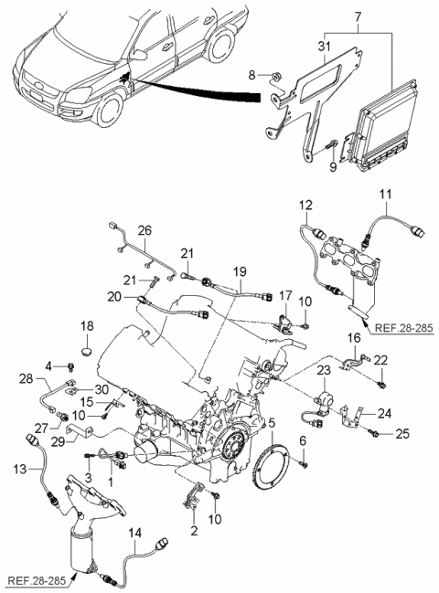 2006 Kia Sportage Electronic Control Diagram 2