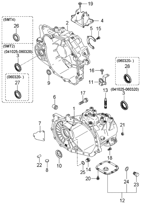 2006 Kia Sportage Housing-Clutch Diagram for 4311539611