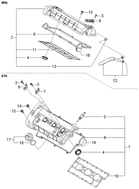 2005 Kia Sportage Rocker Cover Diagram 2