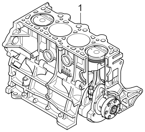 2005 Kia Sportage Short Engine Assy Diagram 1