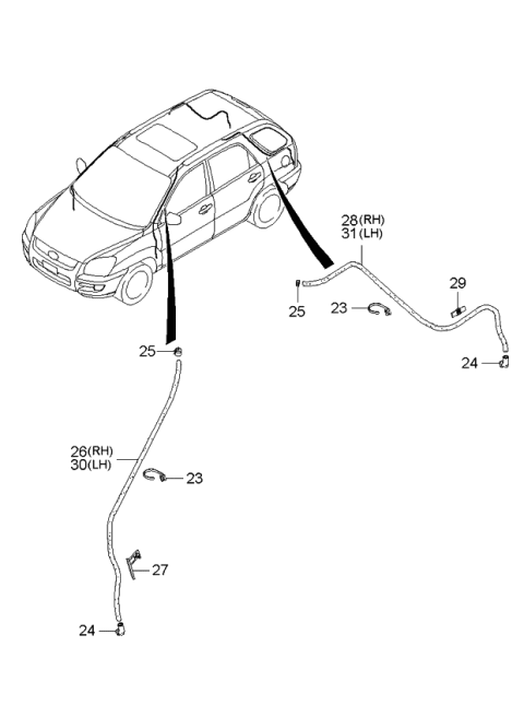 2006 Kia Sportage Sunroof Diagram 2