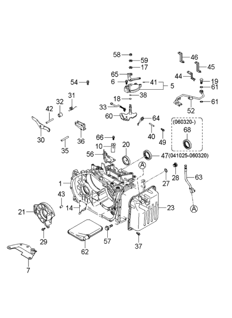 2006 Kia Sportage Produced Before SEP.2006 Auto Transmission Case Diagram 2