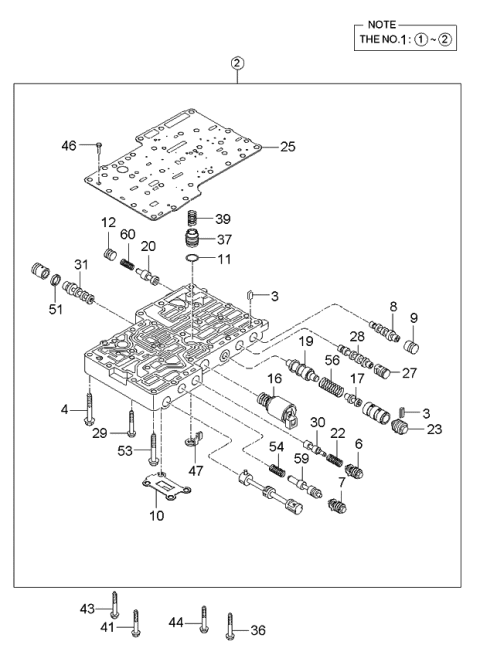 2004 Kia Spectra Sedan (New Body Style) Transaxle Gear-Auto Diagram 6