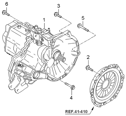 2006 Kia Spectra Sedan Transaxle Assy-Manual Diagram