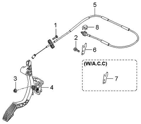 2006 Kia Spectra Accelerator Linkage Diagram